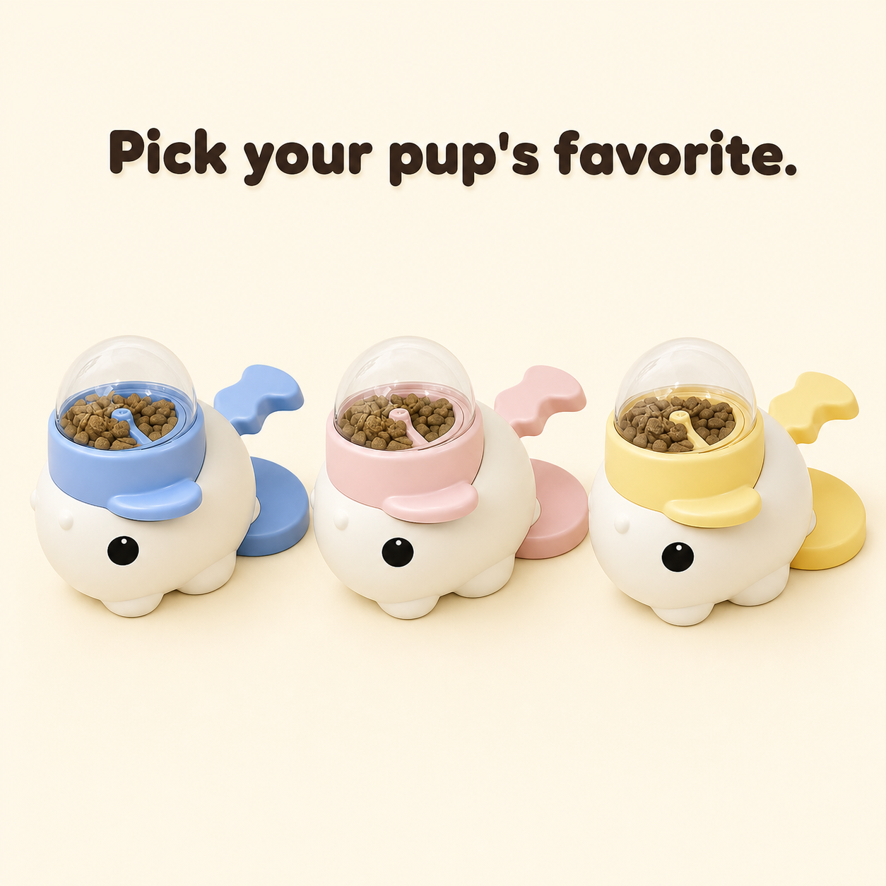 SnuggleMutt fish feeder color choices
