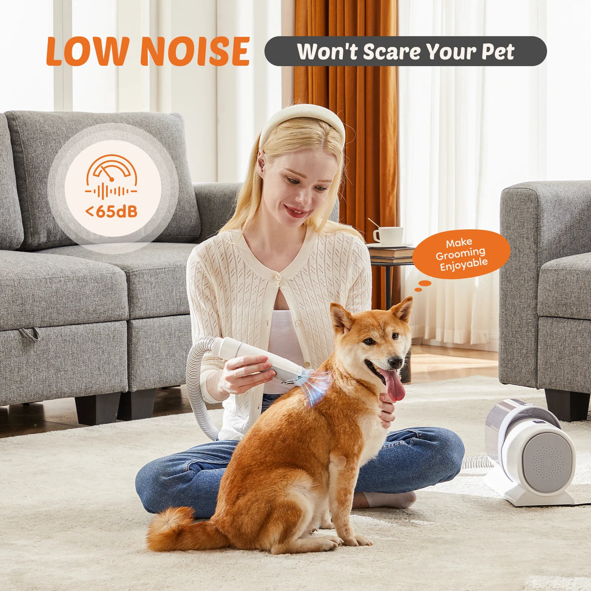 5-in-1 Pet Grooming Vacuum Kit