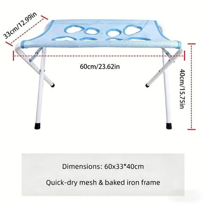 Portable Dog Bath & Grooming Stand — Foldable, Non-Slip Mesh