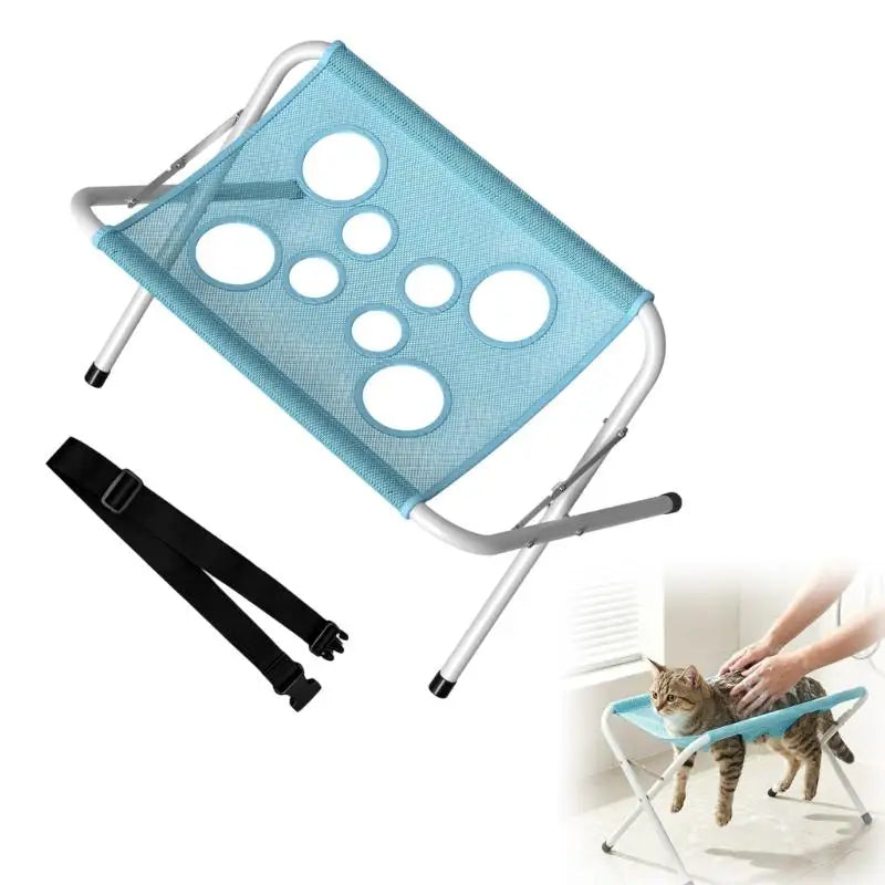 Portable Dog Bath & Grooming Stand — Foldable, Non-Slip Mesh