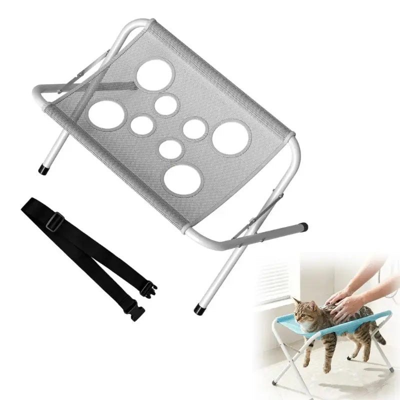 Portable Dog Bath & Grooming Stand — Foldable, Non-Slip Mesh